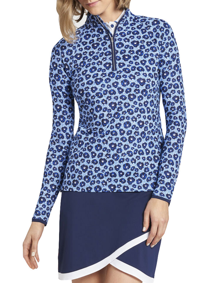 Peter Millar Women's Perth Raglan Mod Floral QuarterZip Golf Pullovers